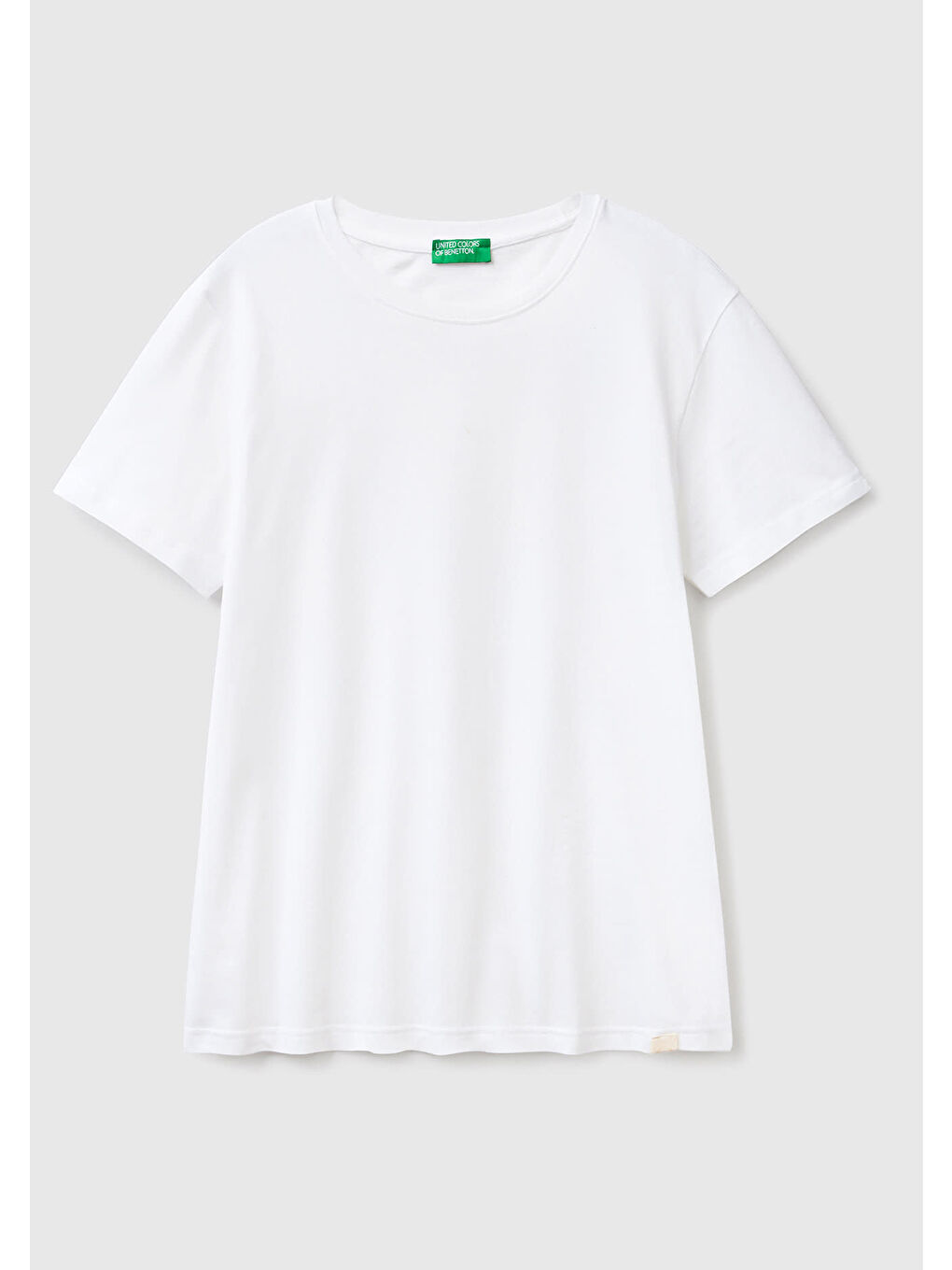 United Colors Of Benetton Erkek Beyaz  100 Pamuk Bisiklet Yaka Basic  T Shirt - 1