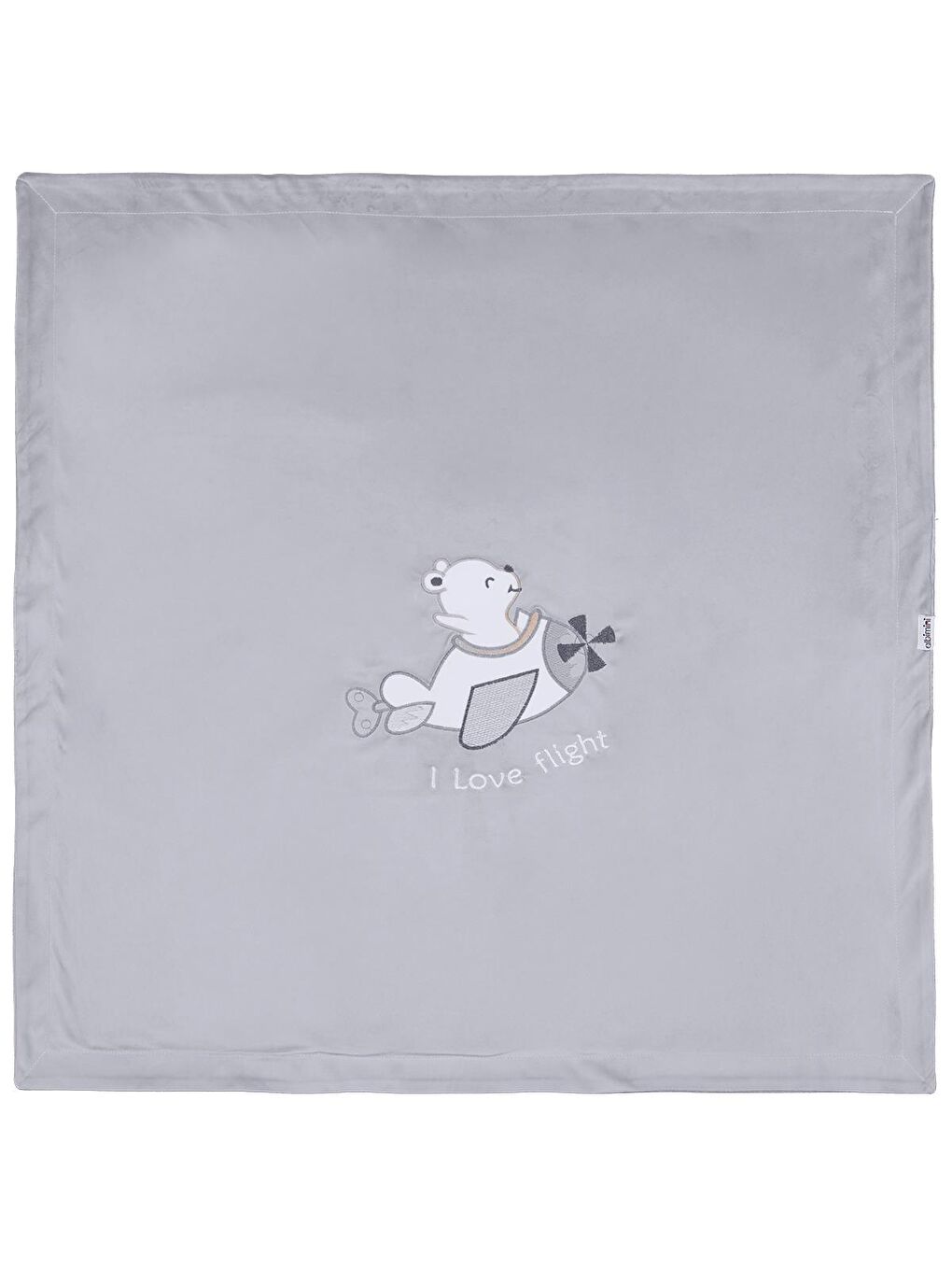 Velboa Uçaklı Erkek Battaniye - Gri Standart