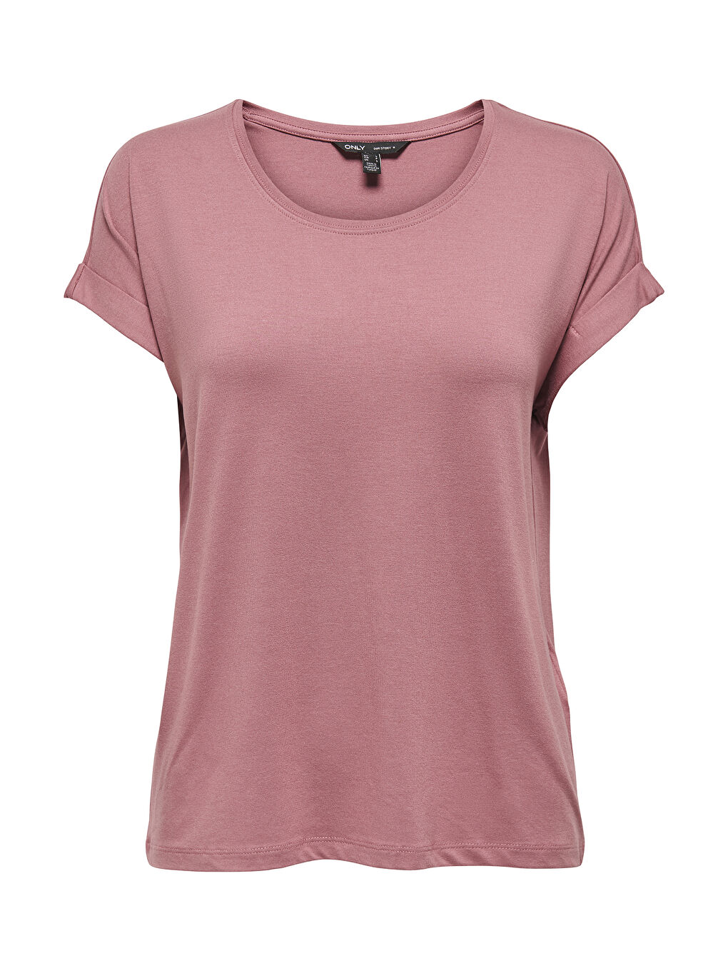 Bordo Regular Fit Bisiklet Yaka Onlmoster Kadın T Shirt 15106662-5