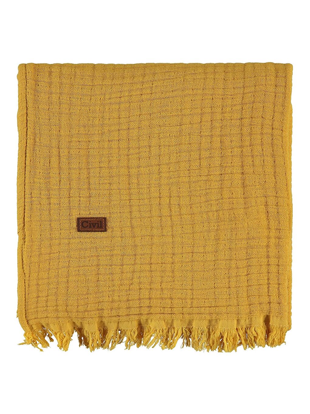 Sarı Baby Müslin Bürümcük Battaniye - Hardal Standart