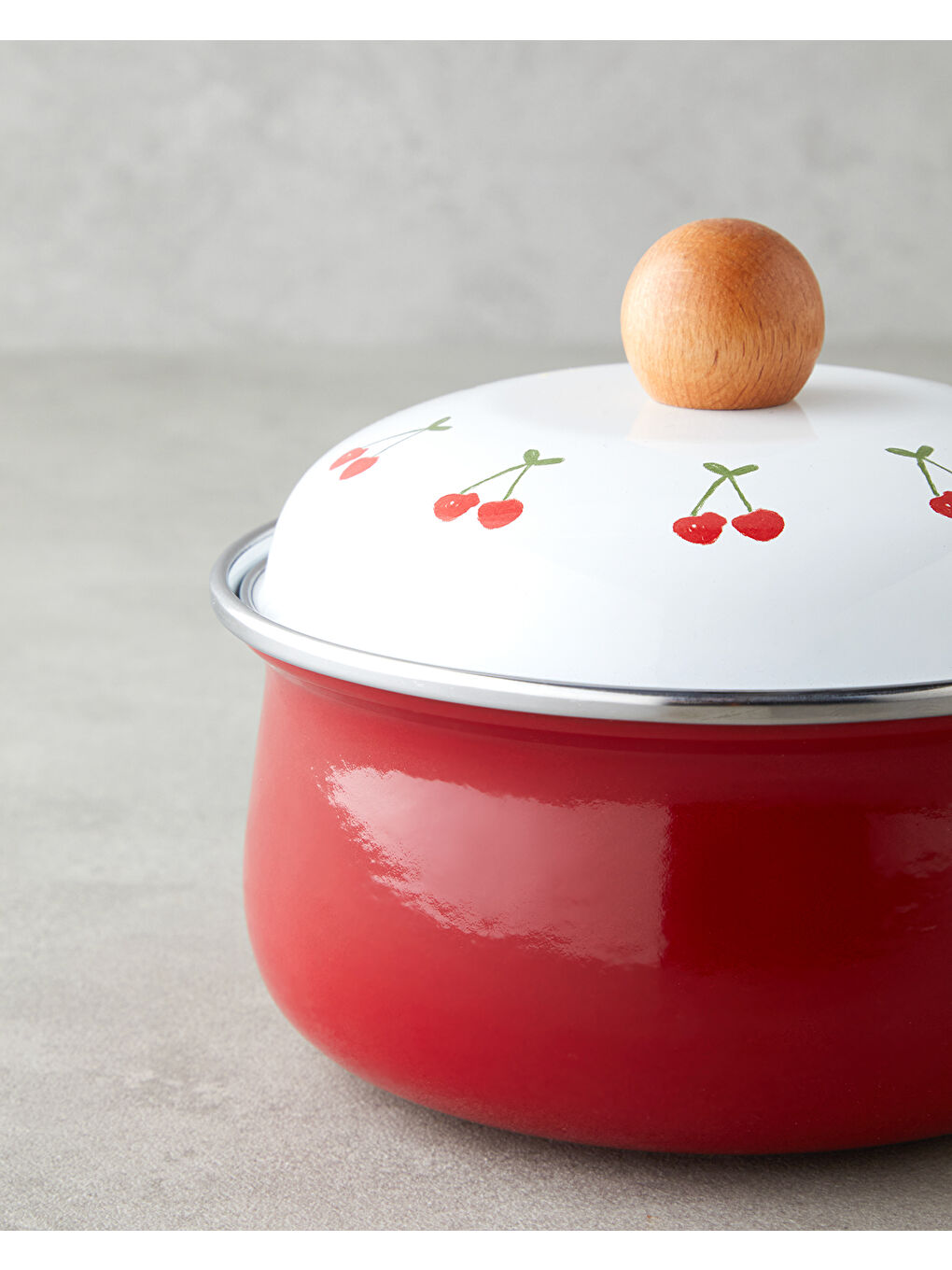 Cherry Dream Emaye Sos Tenceresı 1,1 L Kırmızı-2