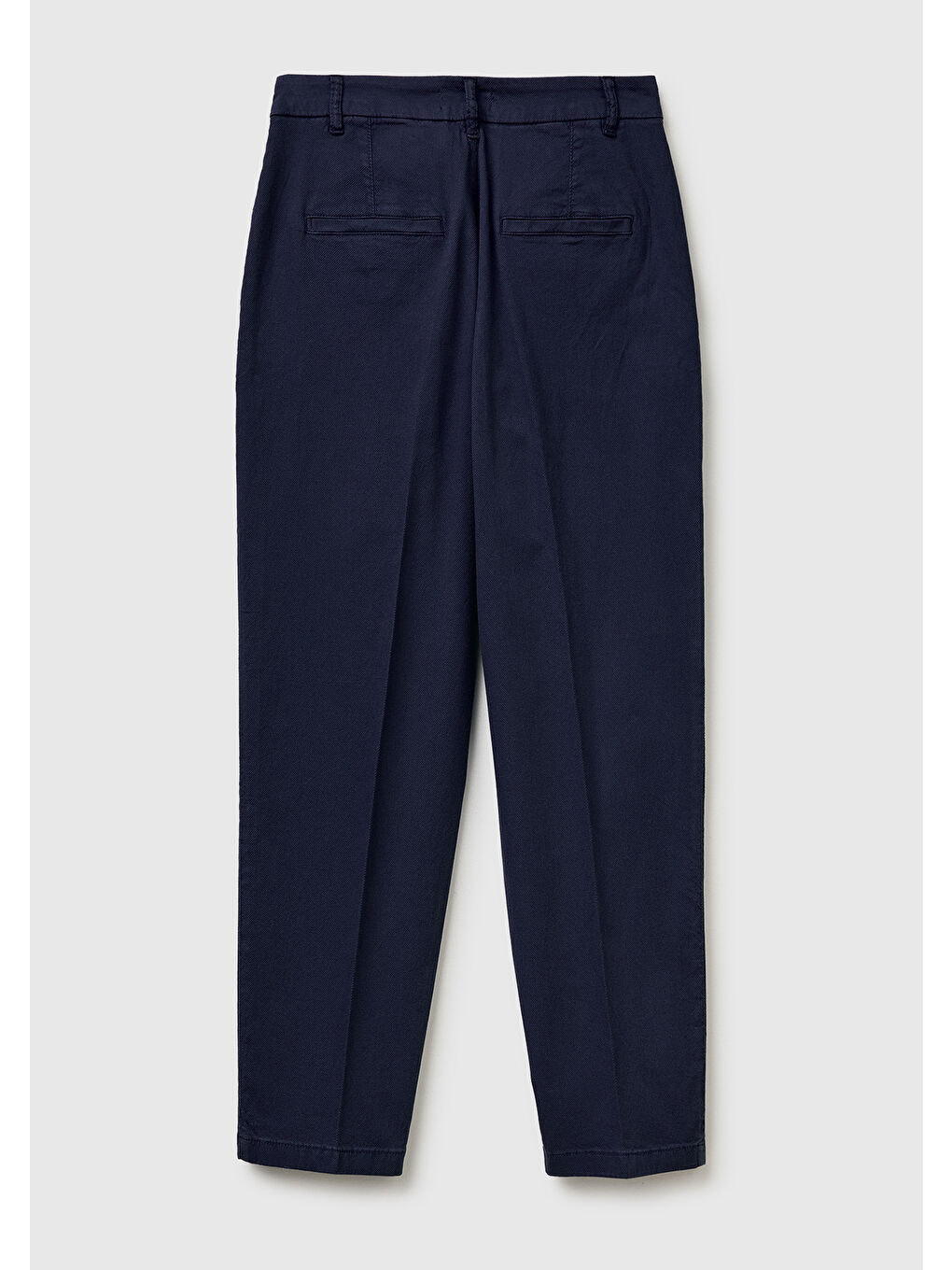 Kadın Lacivert Pamuk Karışımlı Slim Fit Chino Kumaş Pantolon-1