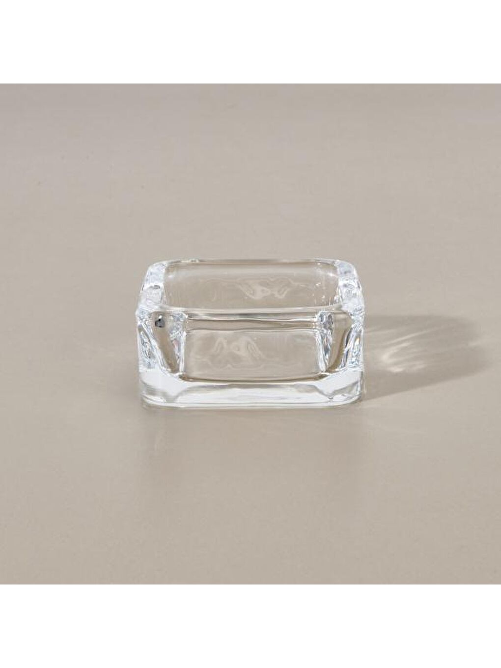 Renksiz Kare Cam Küllük - Şeffaf - 9x9 cm-3