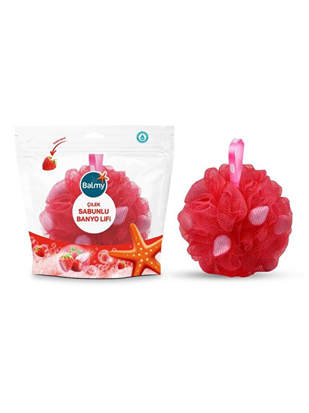 Çilek Sabunlu Banyo Lifi