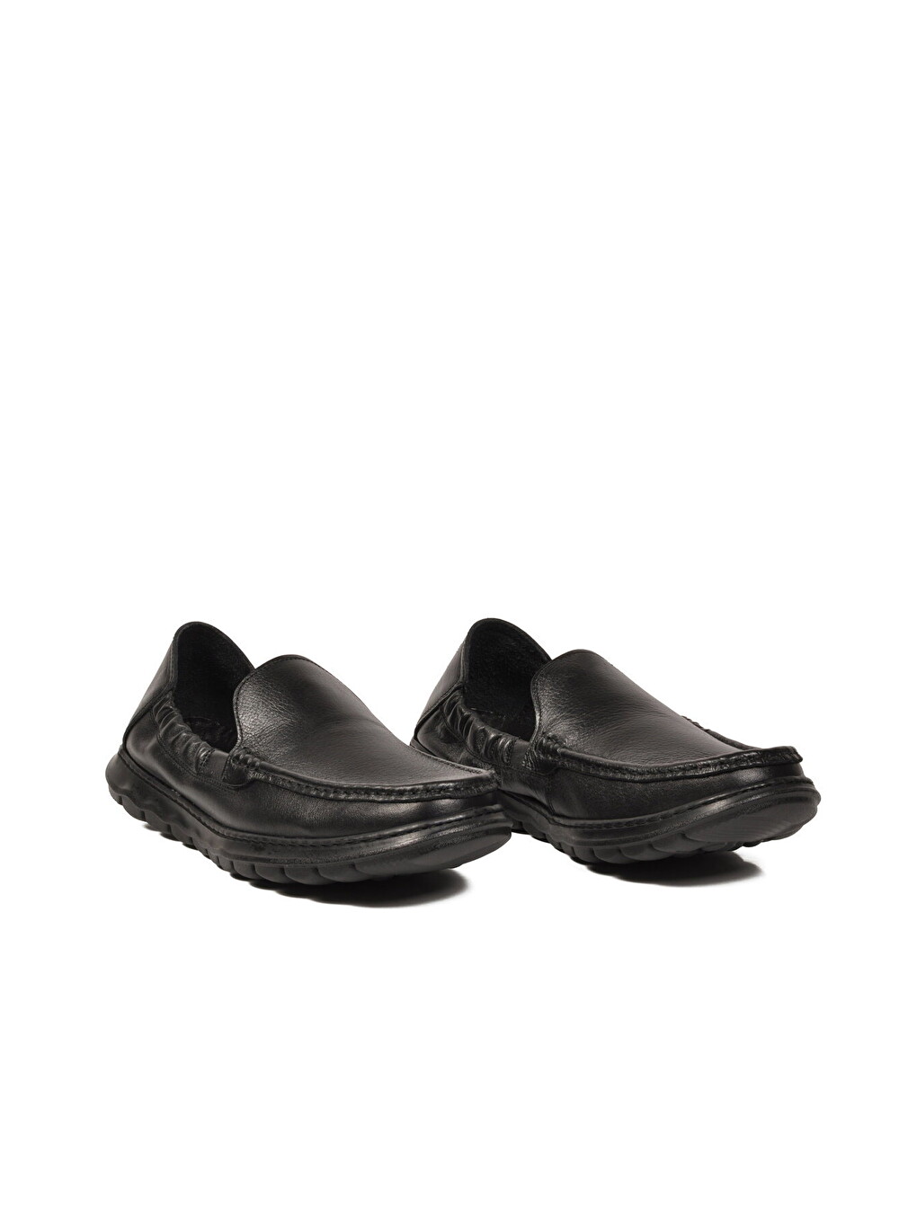Siyah Erkek Hakiki Deri Smart Casual Loafer Ayakkabı Hafızalı Rahat Taban Sensitive M599 M-2