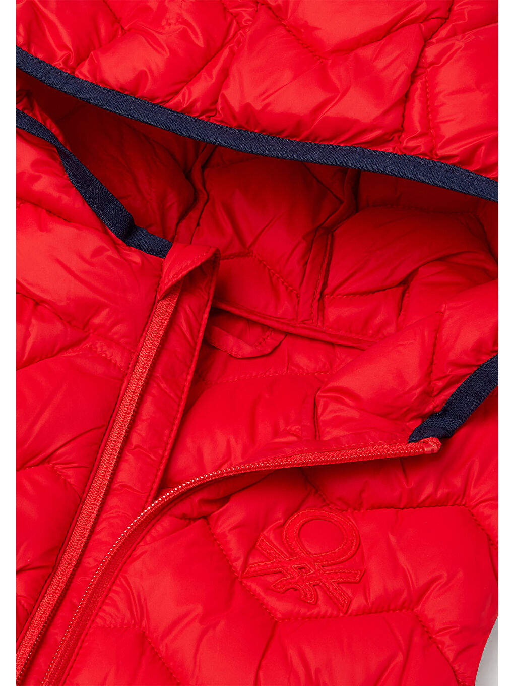 Erkek Çocuk Kırmızı Logo Detaylı Kapüşonlu Yelek-2