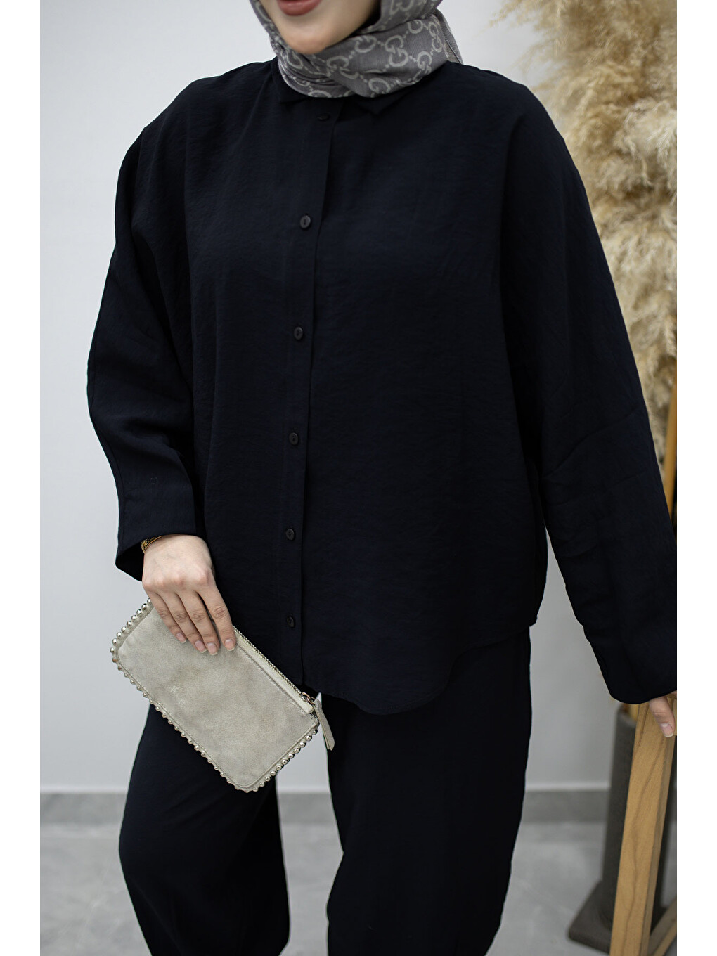 Oversize İkili Takım TSD260190 Siyah-3