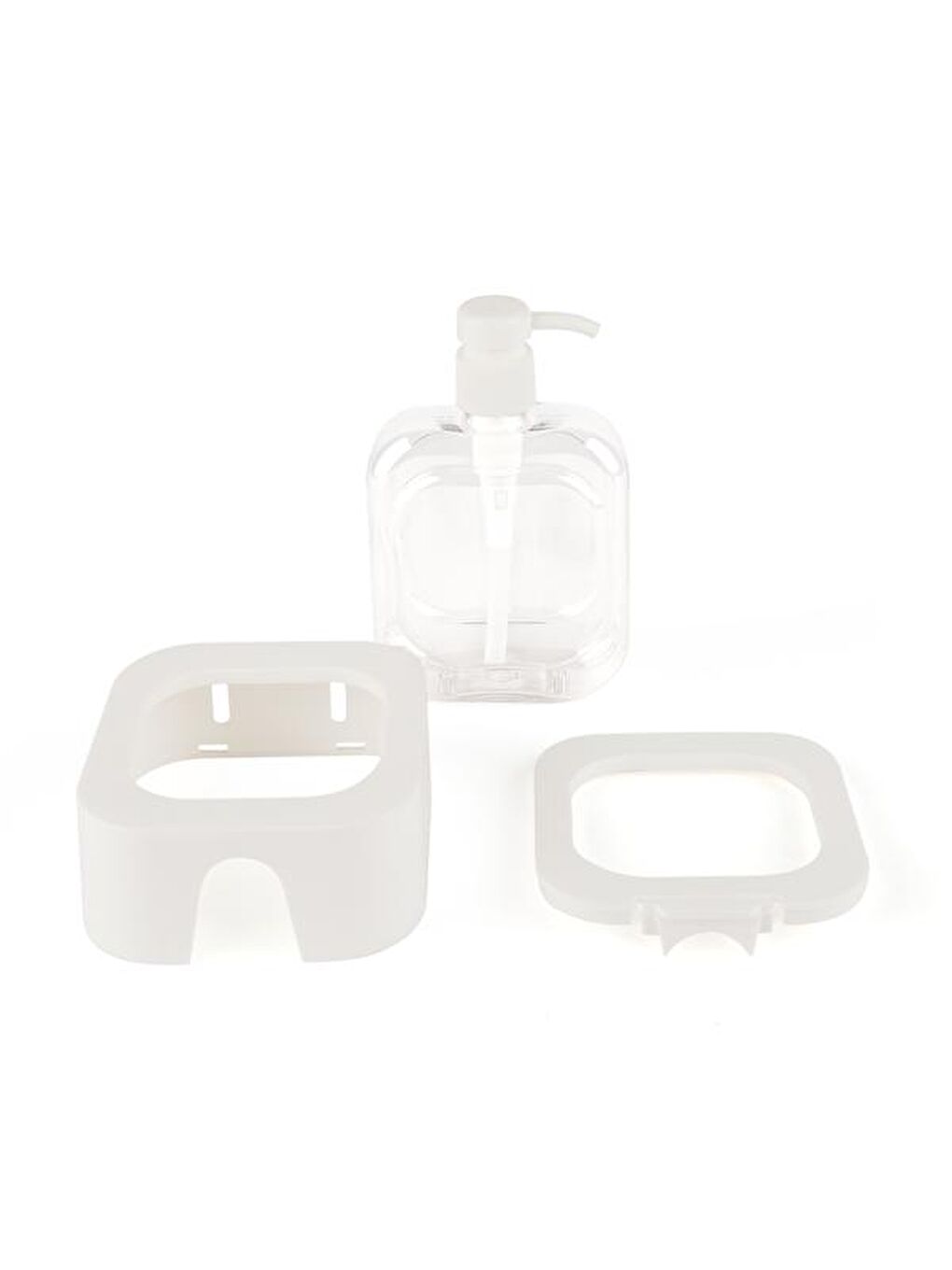 Şeffaf Sıvı Sabunluk - Beyaz - 16 cm-1