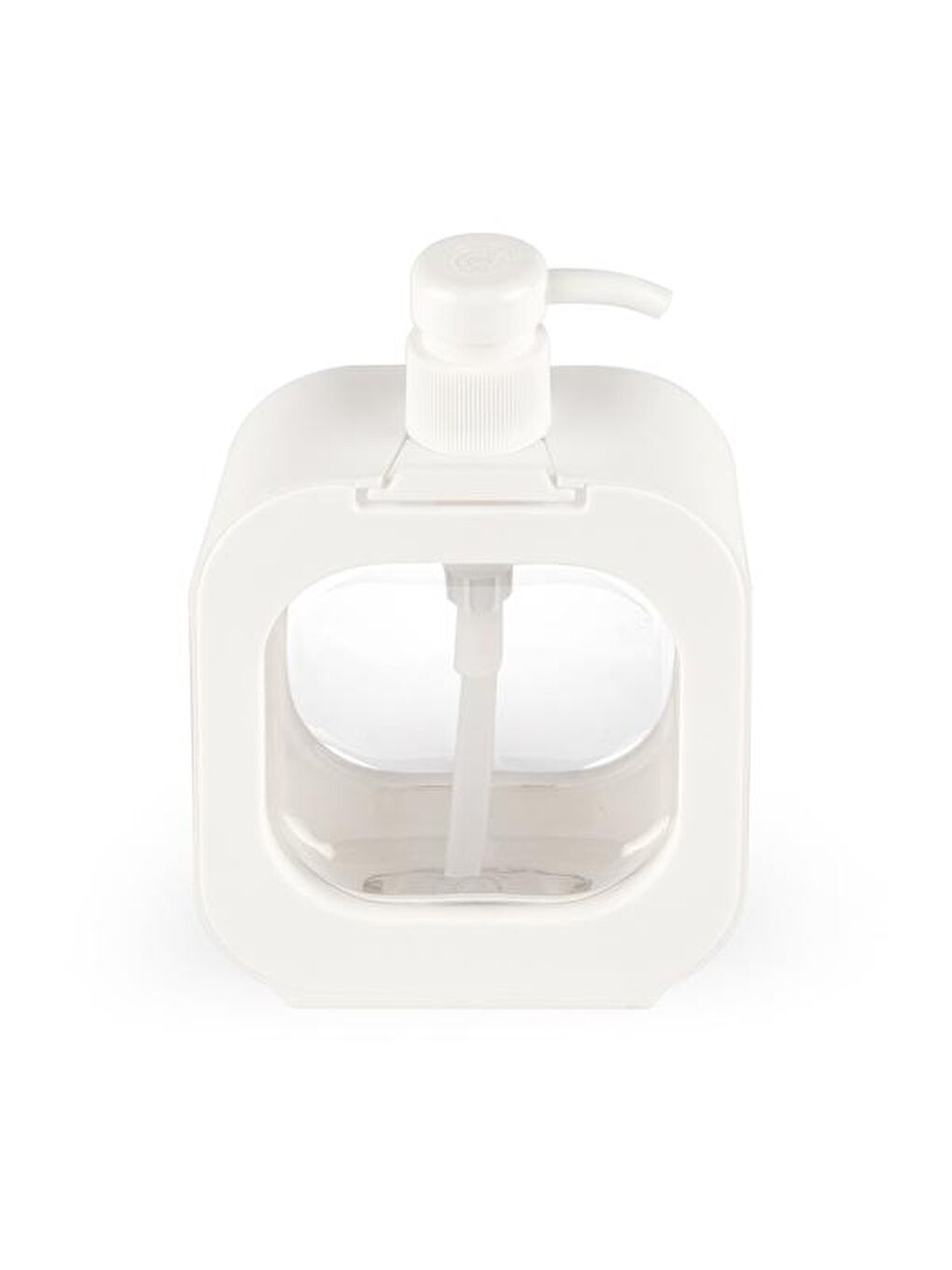 Şeffaf Sıvı Sabunluk - Beyaz - 16 cm-2