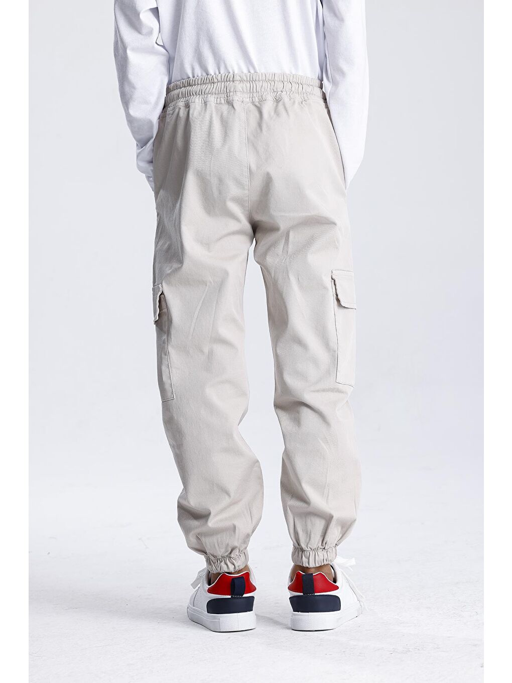 Bej Kargo Cep Pantolon-1