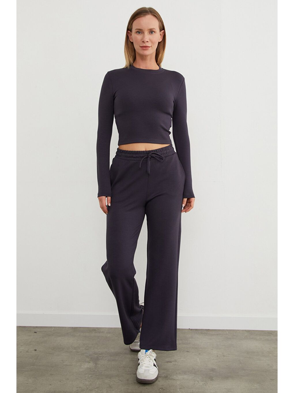 Antrasit Basic Beli Bağlamalı 2 Li Modal Takım-2