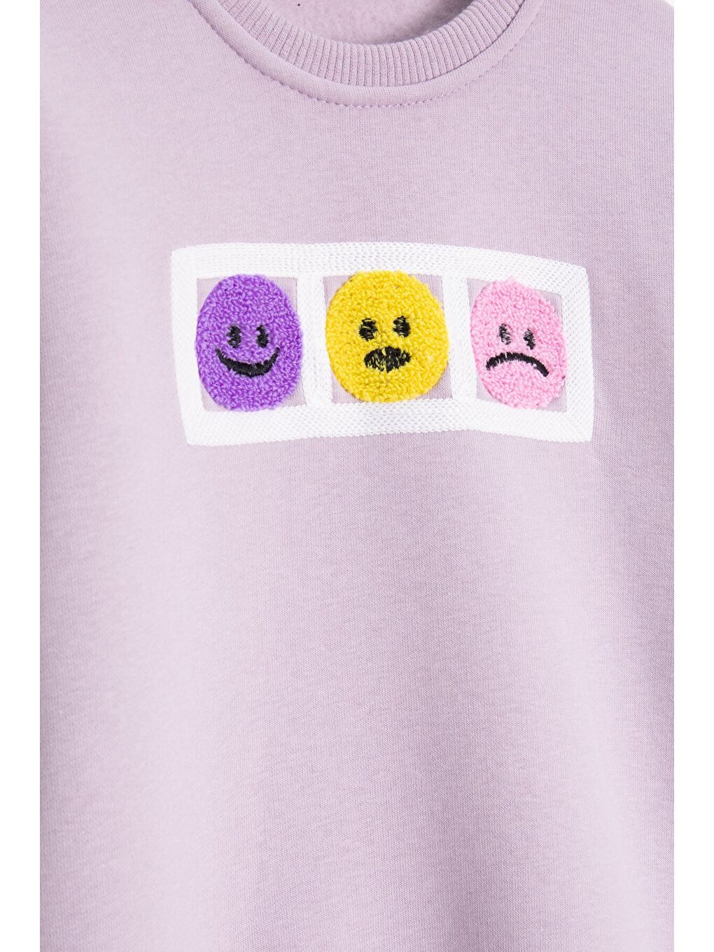 Lila Gülenyüz Nakışlı Şardonlu Kız Çocuk Eşofman Takımı 23358-1