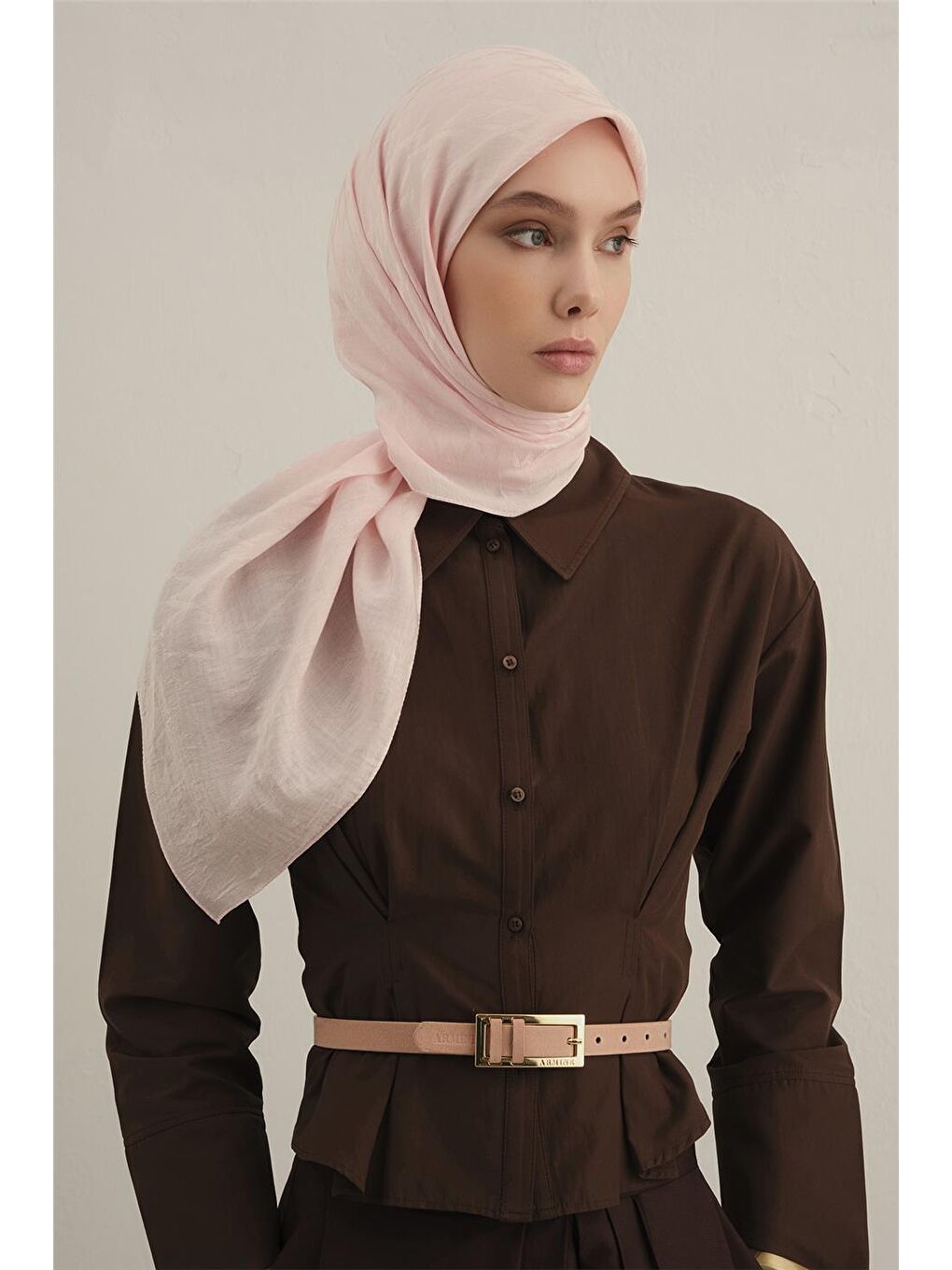 Pembe Lyocell Eşarp 1- 39-1