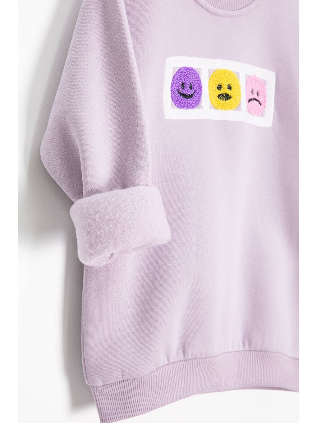 Lila Gülenyüz Nakışlı Şardonlu Kız Çocuk Eşofman Takımı 23358-2