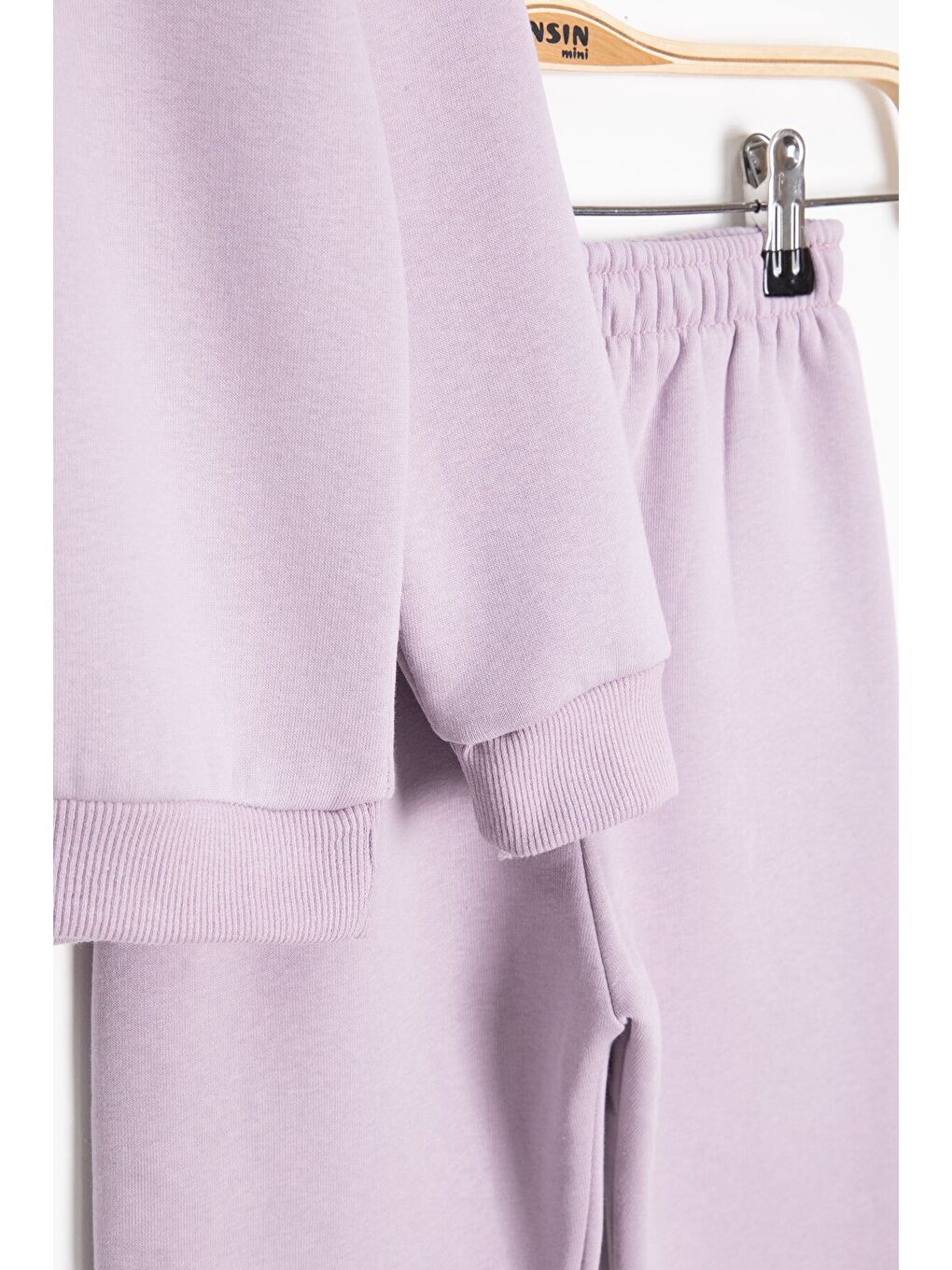 Lila Gülenyüz Nakışlı Şardonlu Kız Çocuk Eşofman Takımı 23358-3