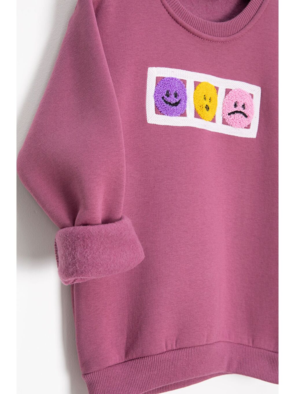 Pembe Gül Kurusu Gülenyüz Nakışlı Şardonlu Kız Çocuk Eşofman Takımı 23359-2