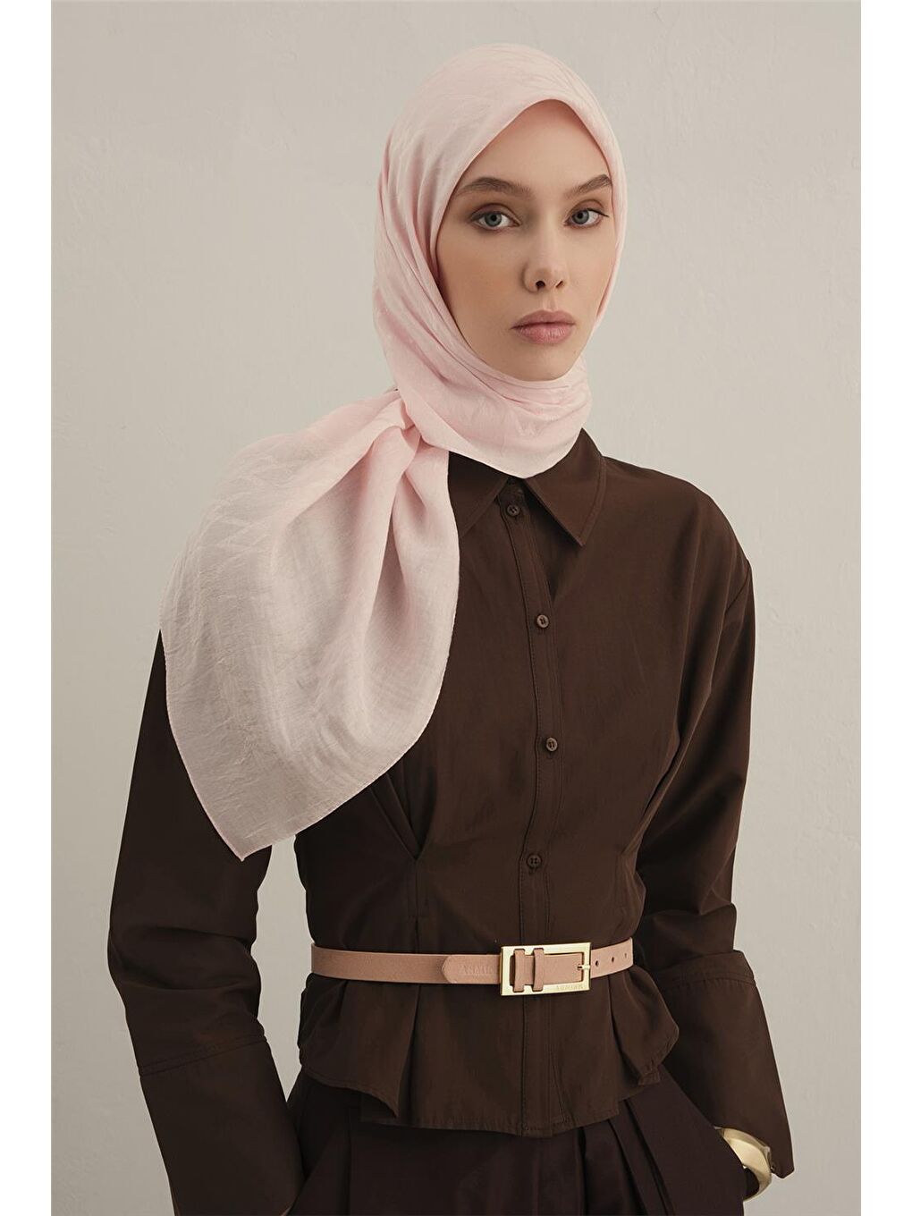 Pembe Lyocell Eşarp 1- 39-2