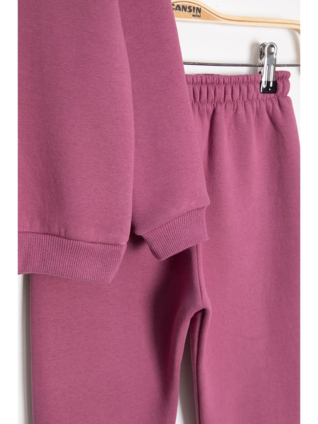 Pembe Gül Kurusu Gülenyüz Nakışlı Şardonlu Kız Çocuk Eşofman Takımı 23359-3