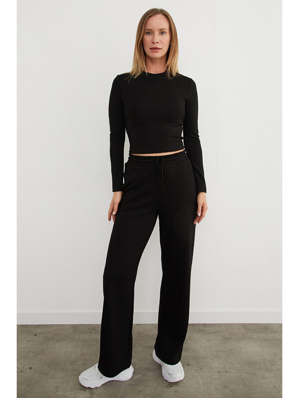 Siyah Basic Beli Bağlamalı 2 Li Modal Takım-3