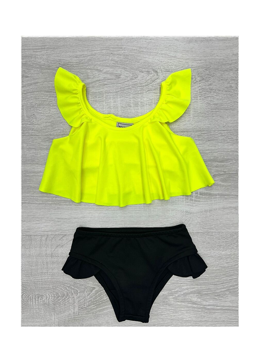 Sarı Fırfır Detaylı 2 li Bikini