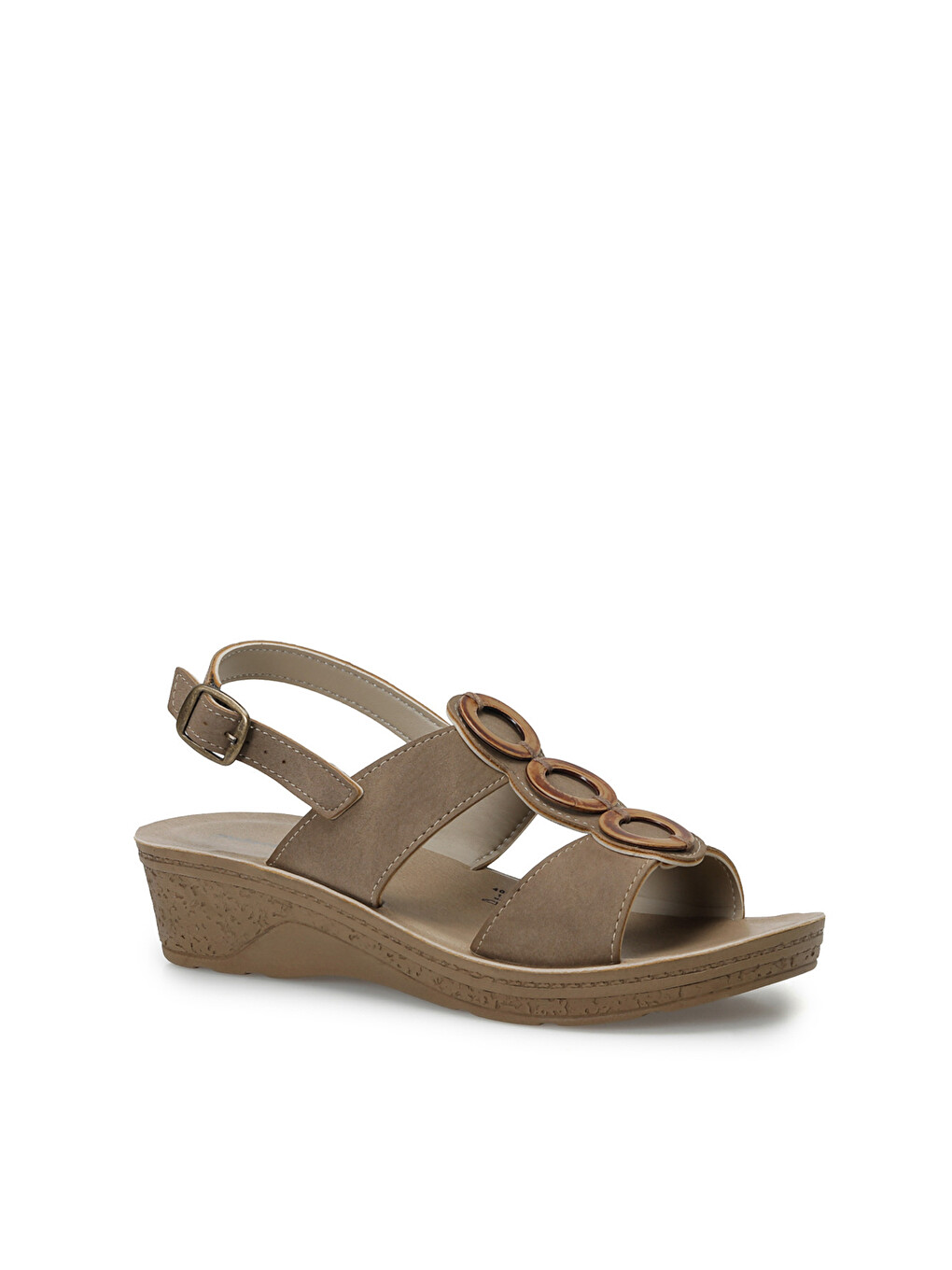 Bej 409036.Z Vizon Kadın Comfort Sandalet-1