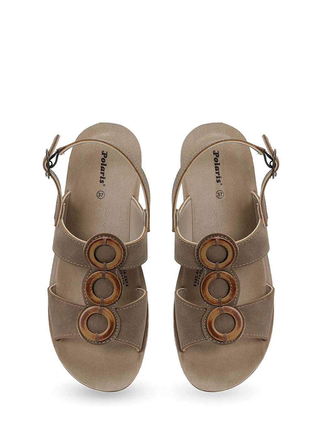 Bej 409036.Z Vizon Kadın Comfort Sandalet-3
