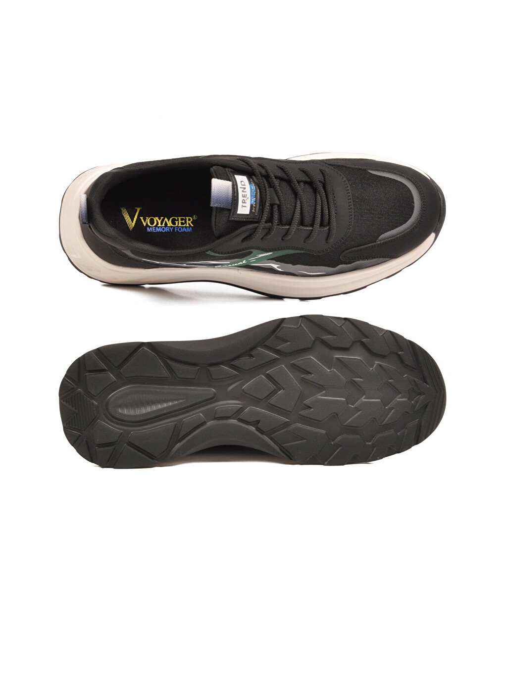 Siyah Fileli Memory Foam Erkek Günlük Spor Ayakkabı Hafif Esnek Sneaker E275 M-1