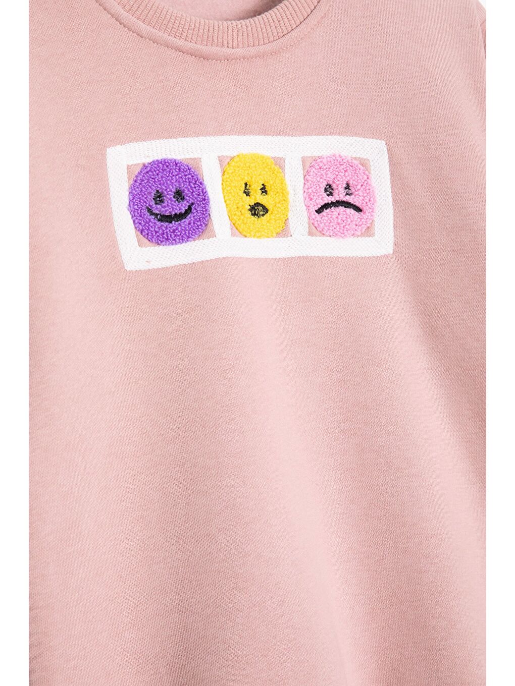 Pembe Gülenyüz Nakışlı Şardonlu Kız Çocuk Eşofman Takımı 23356-1