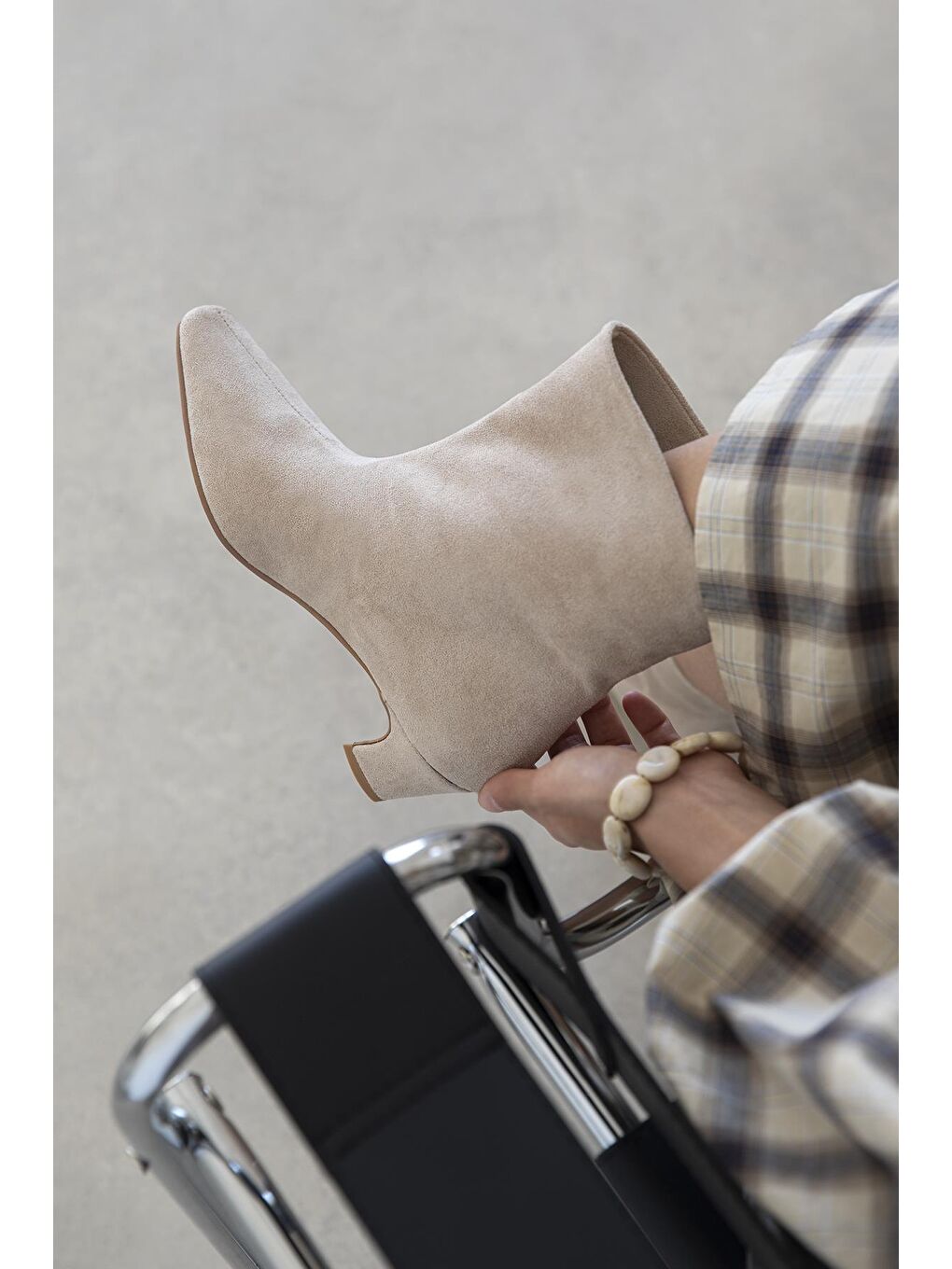 Viva Kadın Süet Bot Bej-1