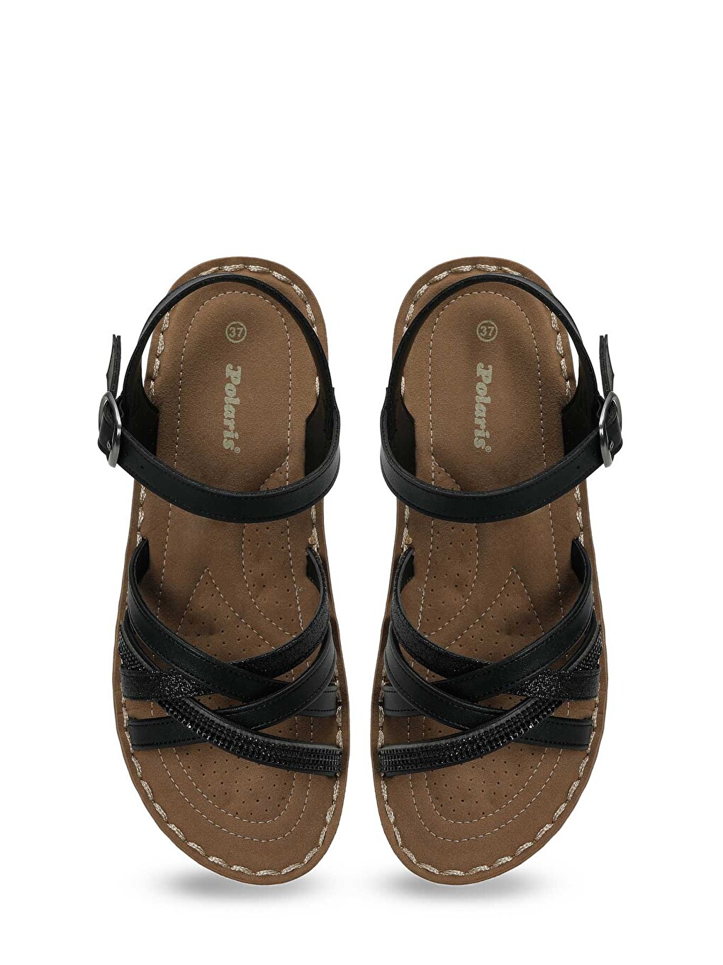 409043.Z Siyah Kadın Comfort Sandalet-3