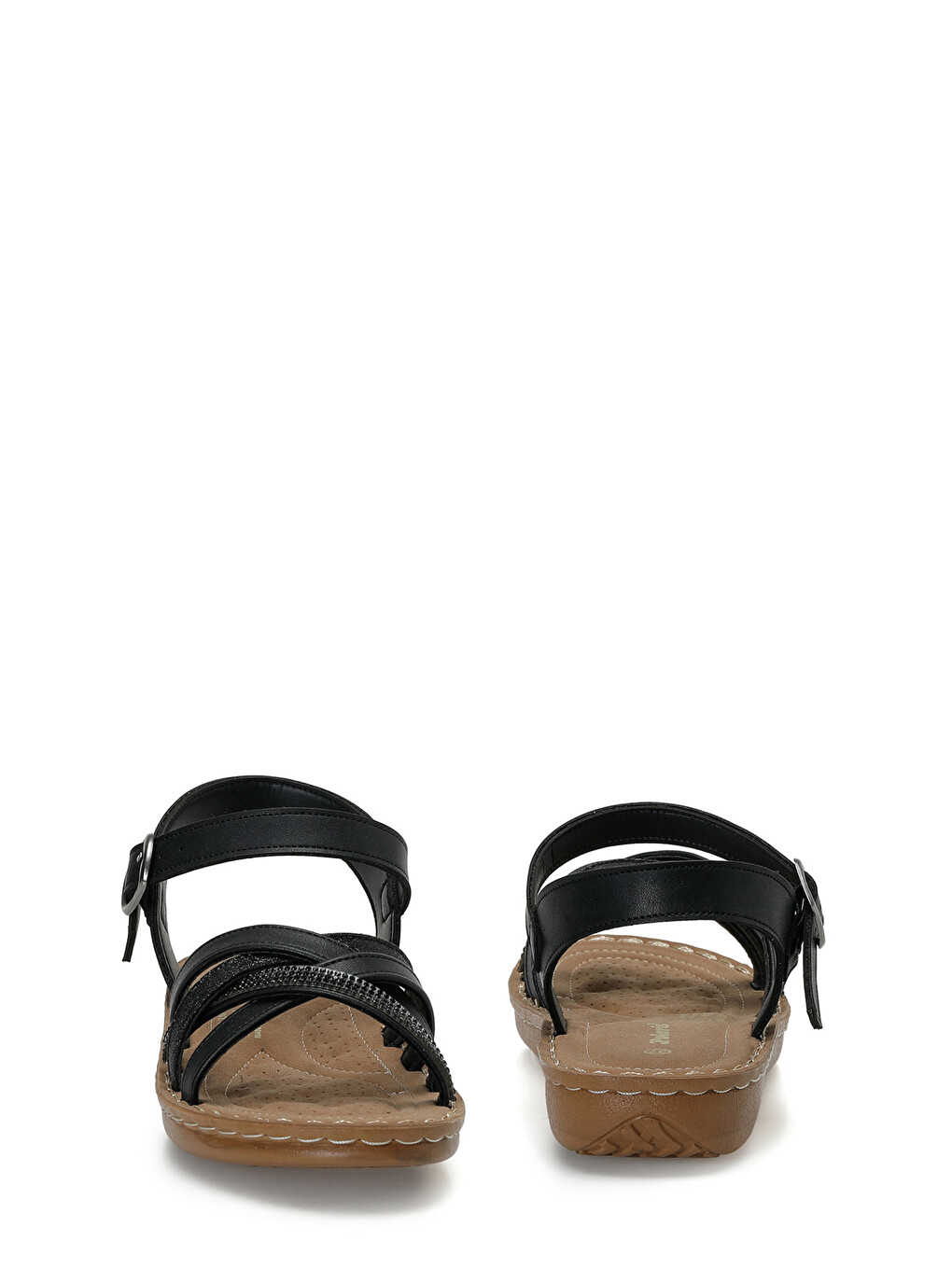 409043.Z Siyah Kadın Comfort Sandalet-4