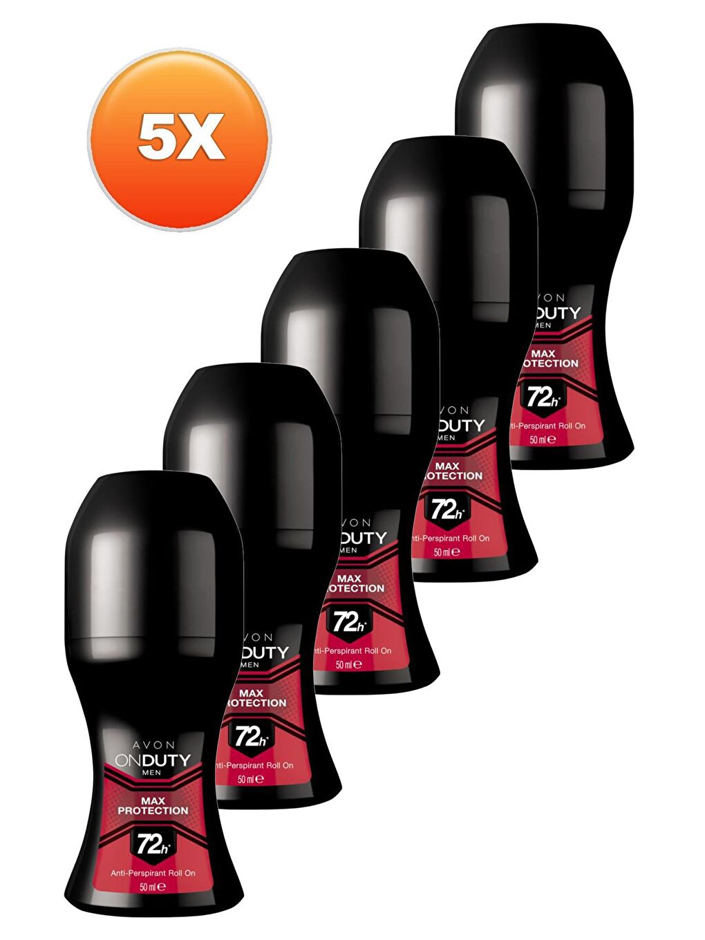 AVON Renksiz OnDuty Max Protection Erkek Rollon 50 ml 5'li Set - 1