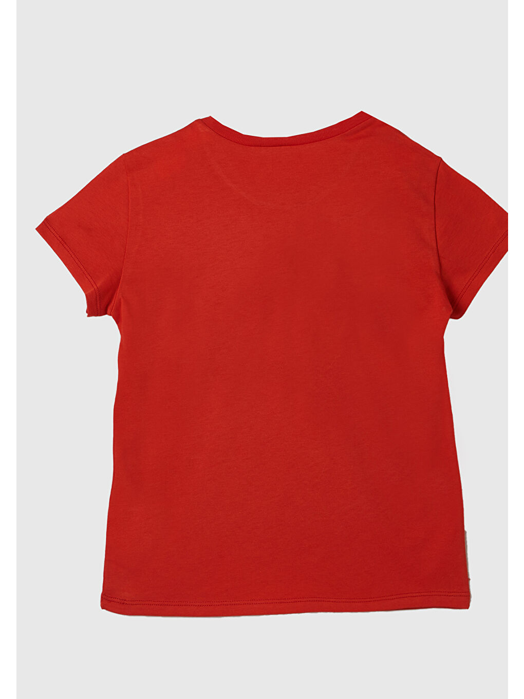 United Colors Of Benetton Kırmızı Kız Çocuk Kırmızı Su Baskılı Logolu T-Shirt - 2