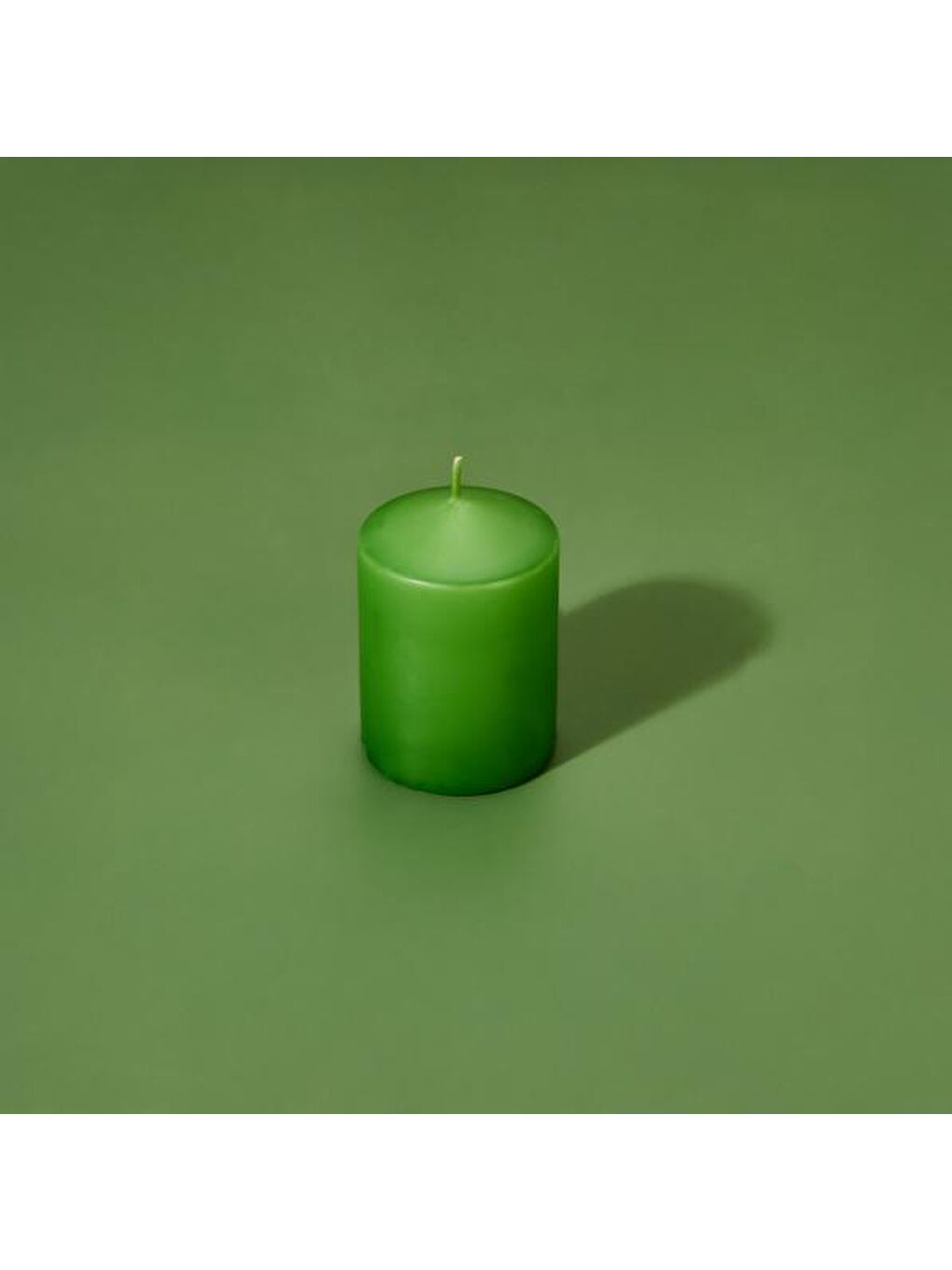 3'lü Silindir Mum - Kırmızı / Yeşil - 5x5 cm-2