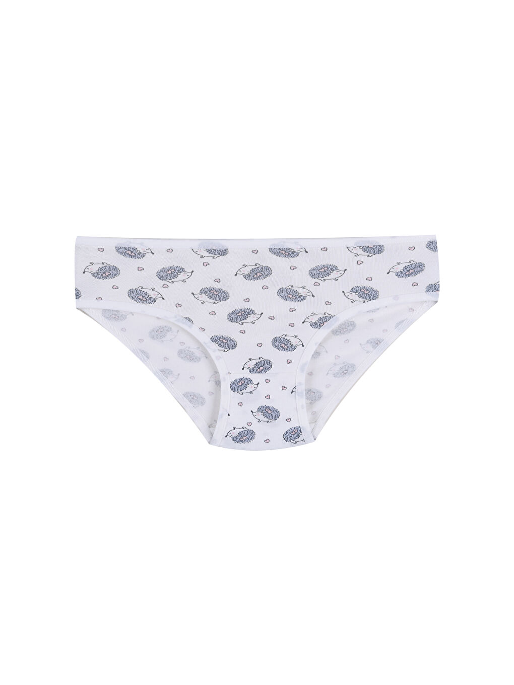 Beyaz Kız Çocuk 6'lı Desenli Slip-1