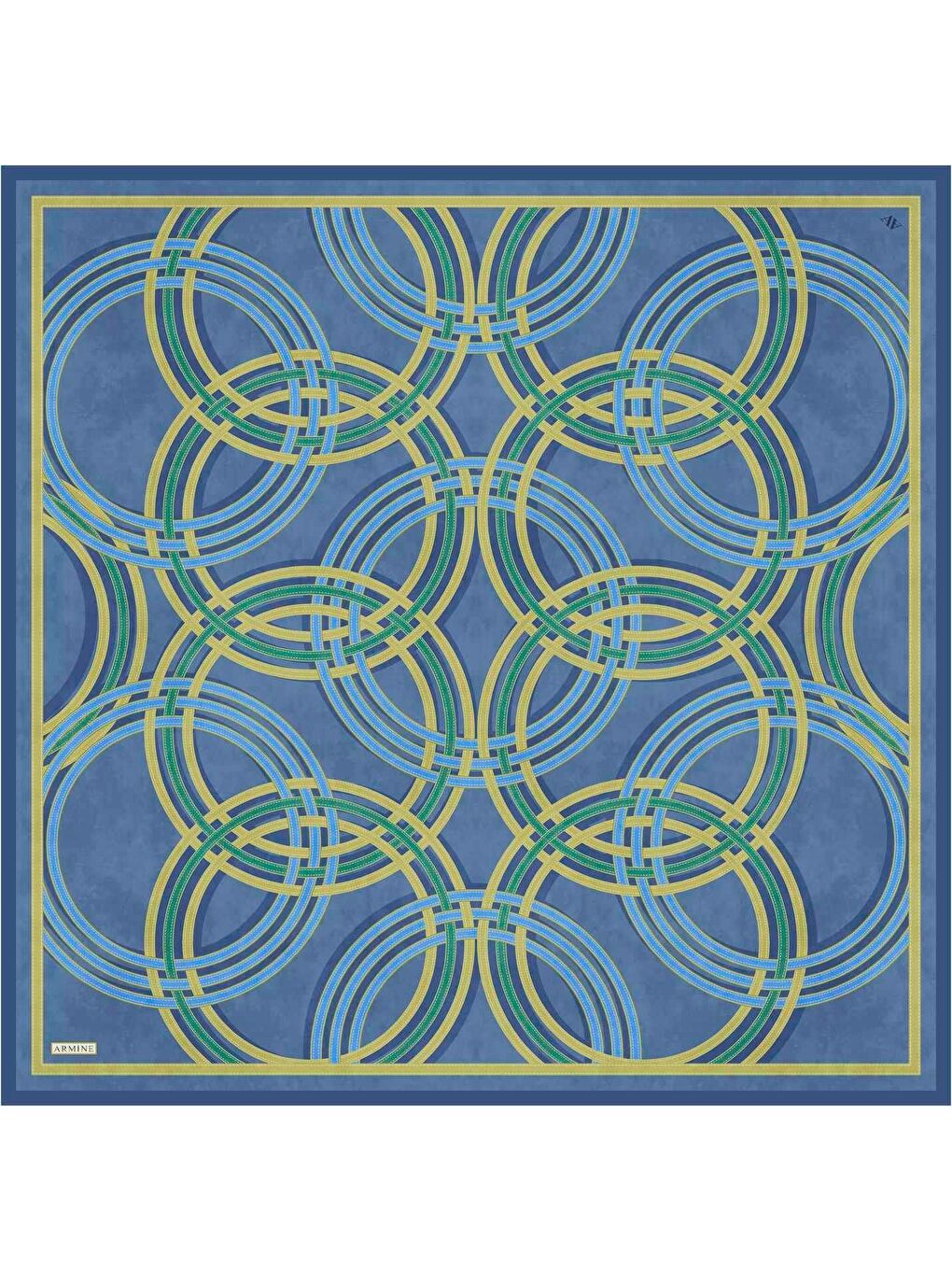 Yeşil Desenli Saf İpek Sura Eşarp 9333 80-4