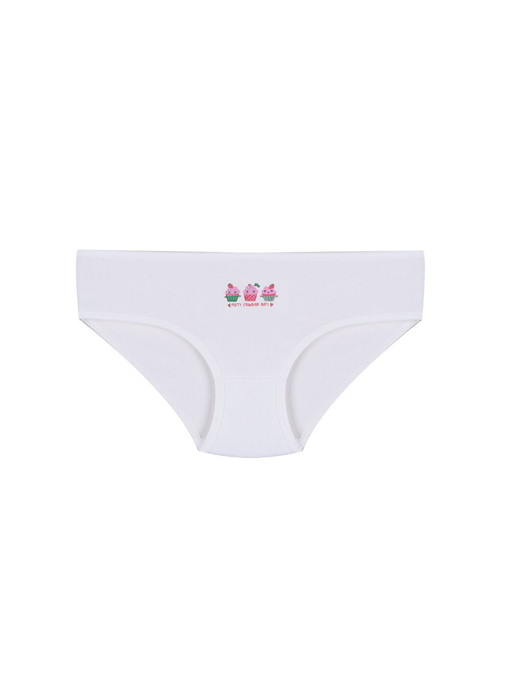 Beyaz Kız Çocuk 6'lı Desenli Slip-4