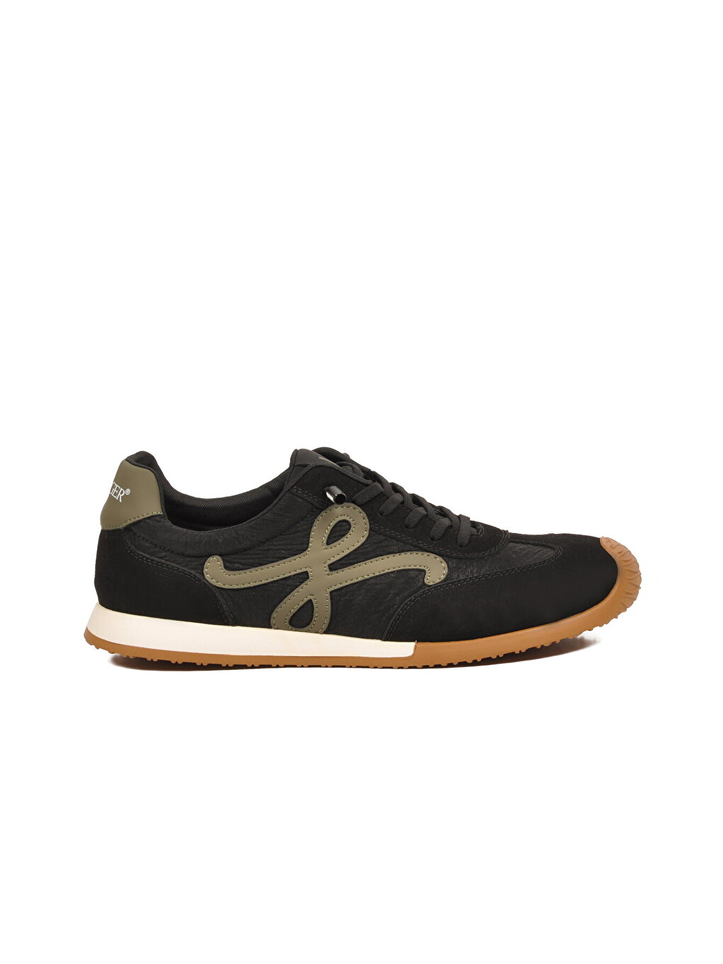Siyah Bağcıklı Hafızalı Rahat Tabanlı Retro Erkek Casual Ayakkabı Sneaker E472 M