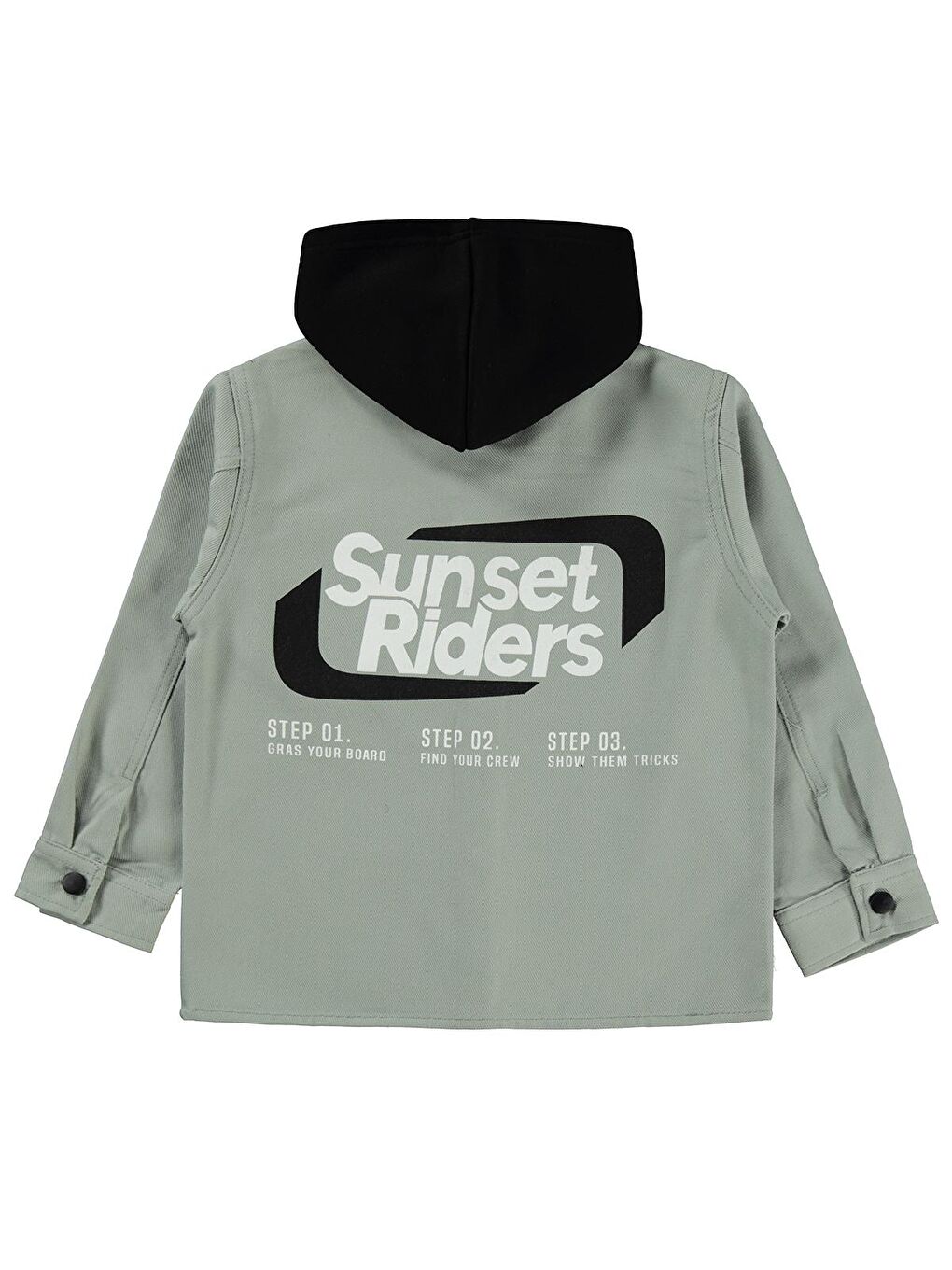 Boys Çift Cepli Kapüşonlu 6-9 Yaş Gömlek - Haki 9-10 Yaş-1