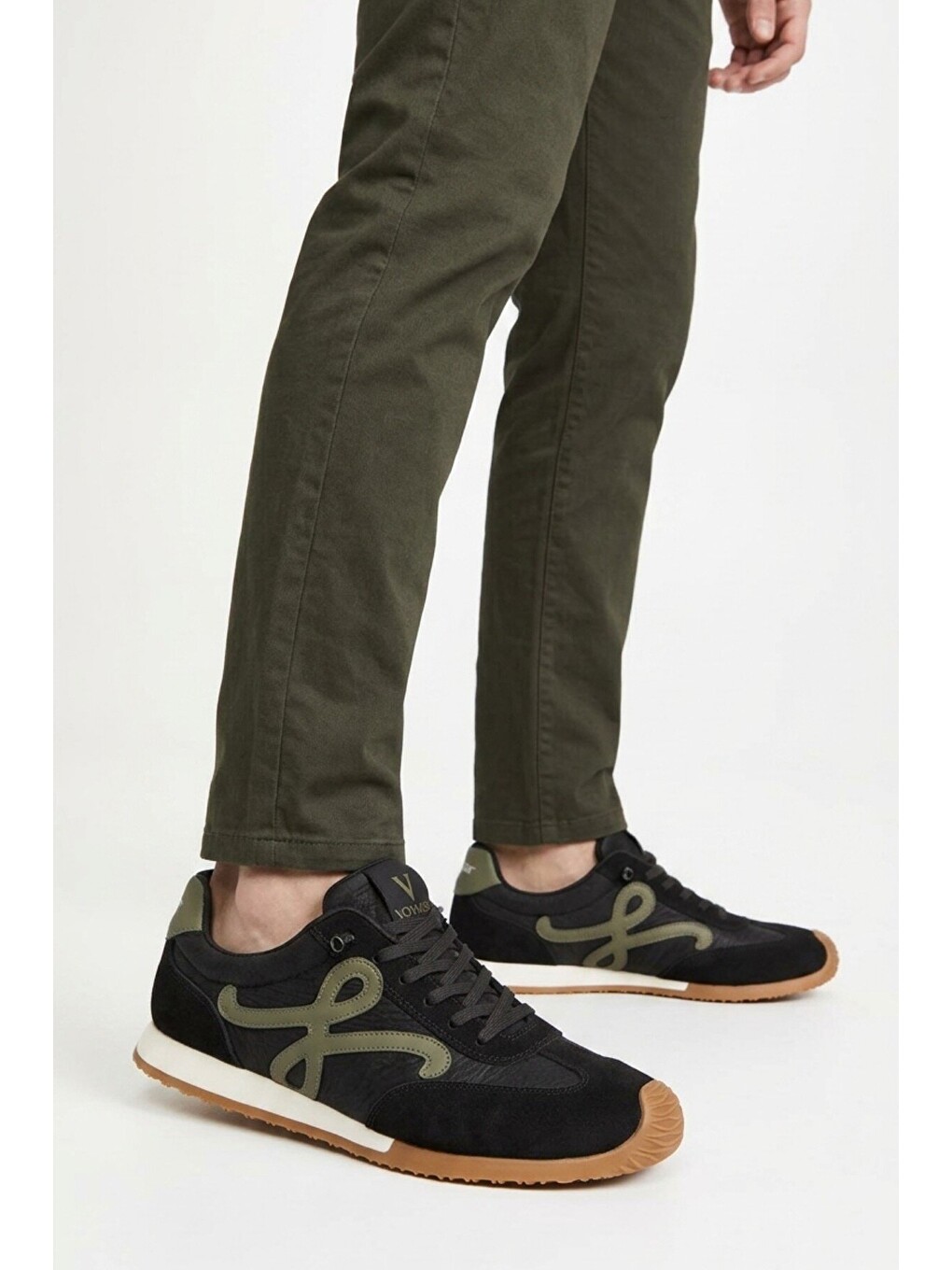 Siyah Bağcıklı Hafızalı Rahat Tabanlı Retro Erkek Casual Ayakkabı Sneaker E472 M-1