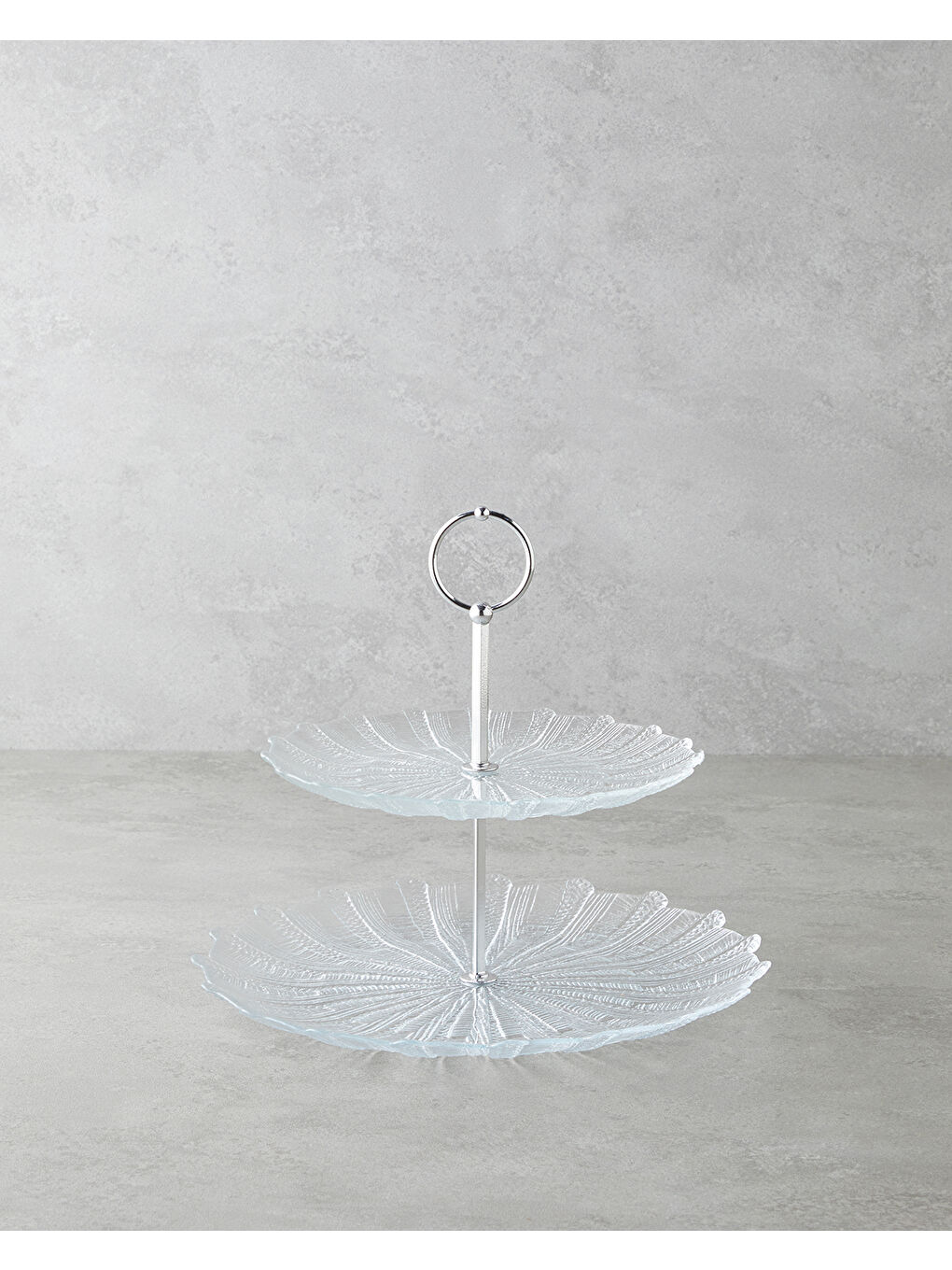 Renksiz Luce Cam Katlı Servis 21+28 cm Şeffaf