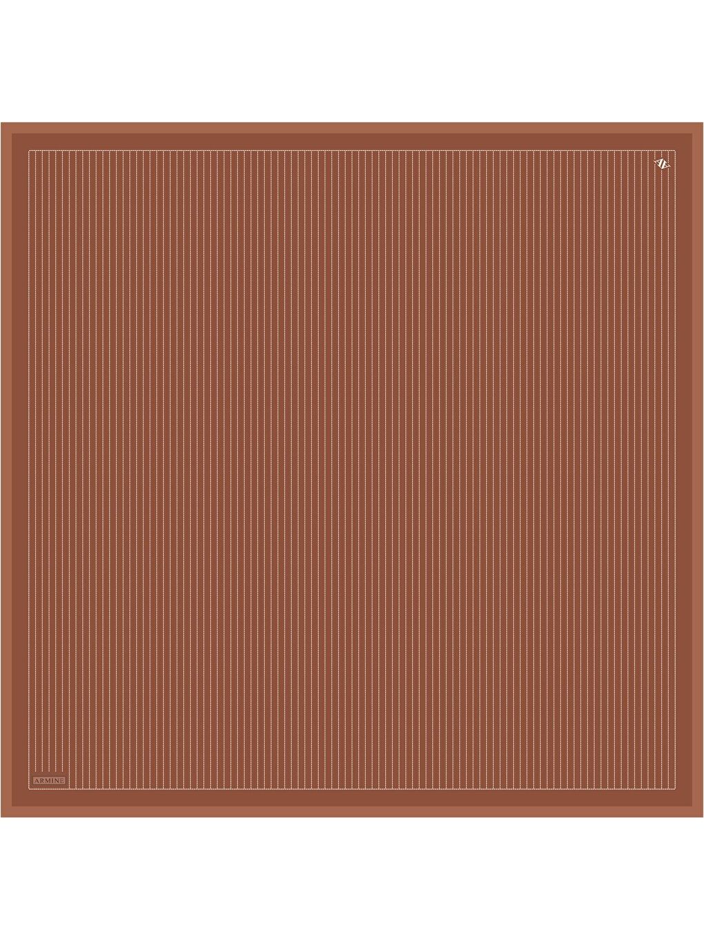 Turuncu Geometrik Desenli Saf İpek Sura Eşarp 9348 04-2