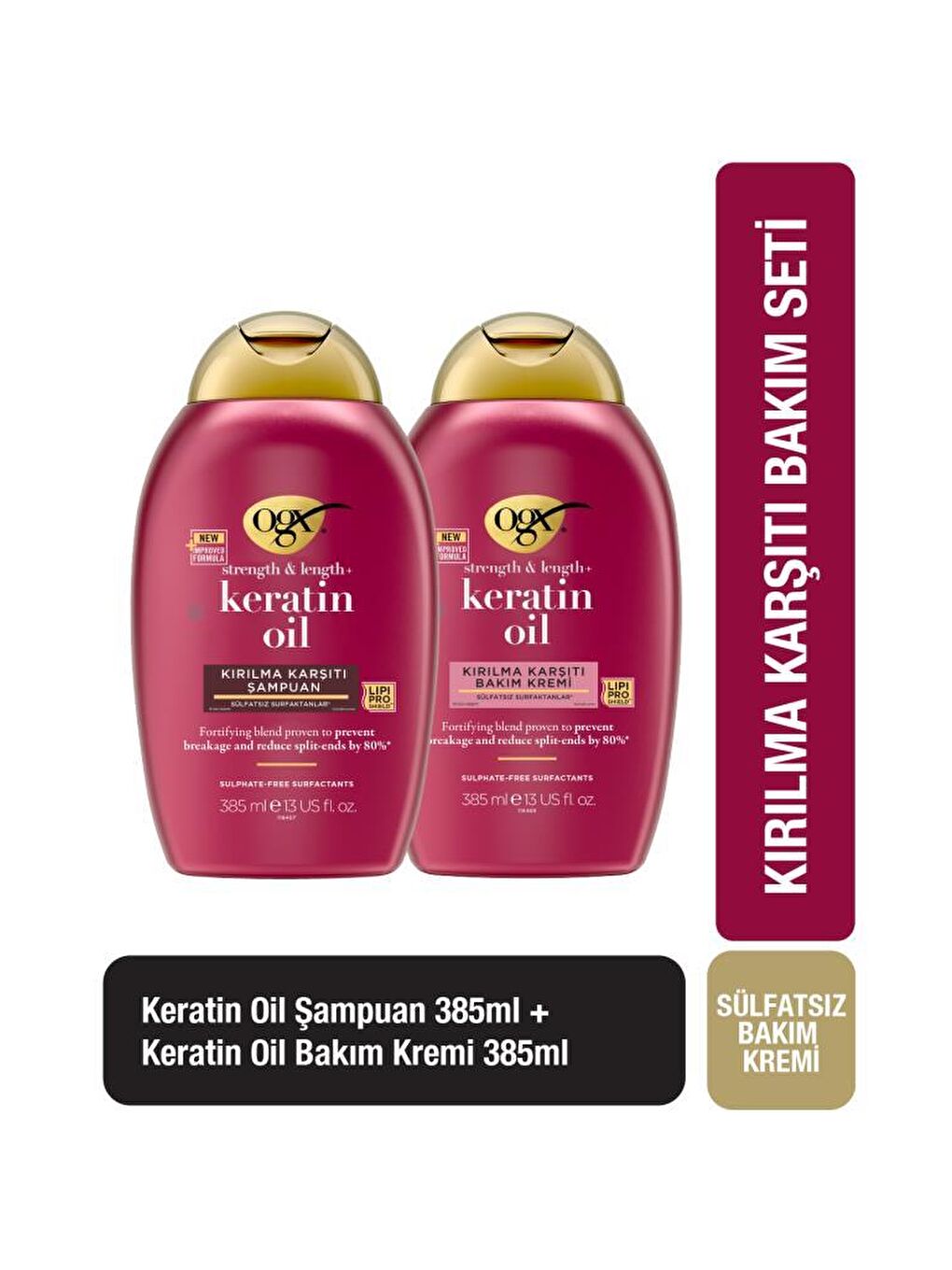 OGX Kırılma Karşıtı Keratin Oil SHMP + COND 385 ML