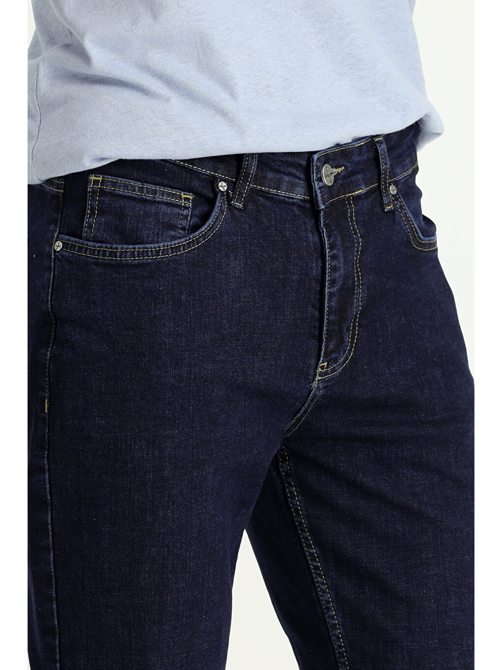 İndigo Slim Fit Dar Kesim Elastanlı Denim Pantolon-3