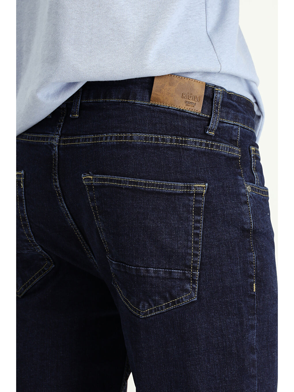 İndigo Slim Fit Dar Kesim Elastanlı Denim Pantolon-5