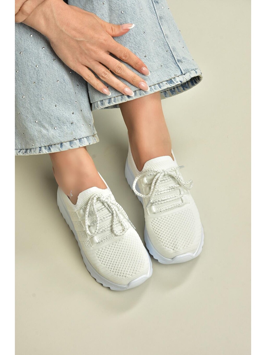 Beyaz Kadın Sneaker U7021012-2