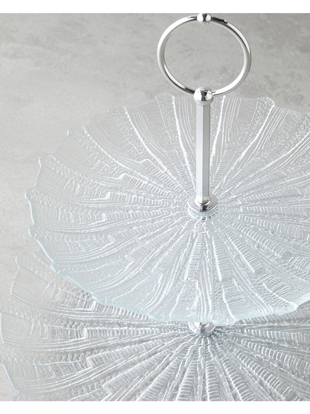 Renksiz Luce Cam Katlı Servis 21+28 cm Şeffaf-2