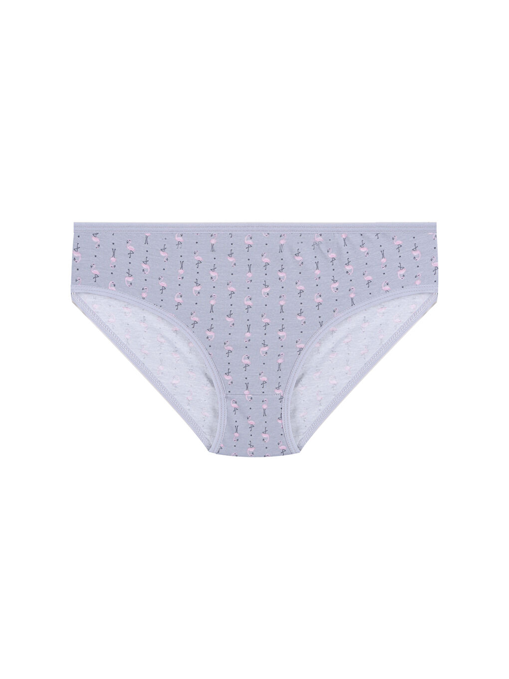 Gri Kız Çocuk 6'lı Desenli Slip-3