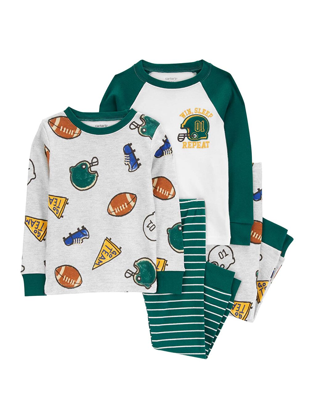 Karışık Küçük Erkek Çocuk Pijama Set 4'lü Paket