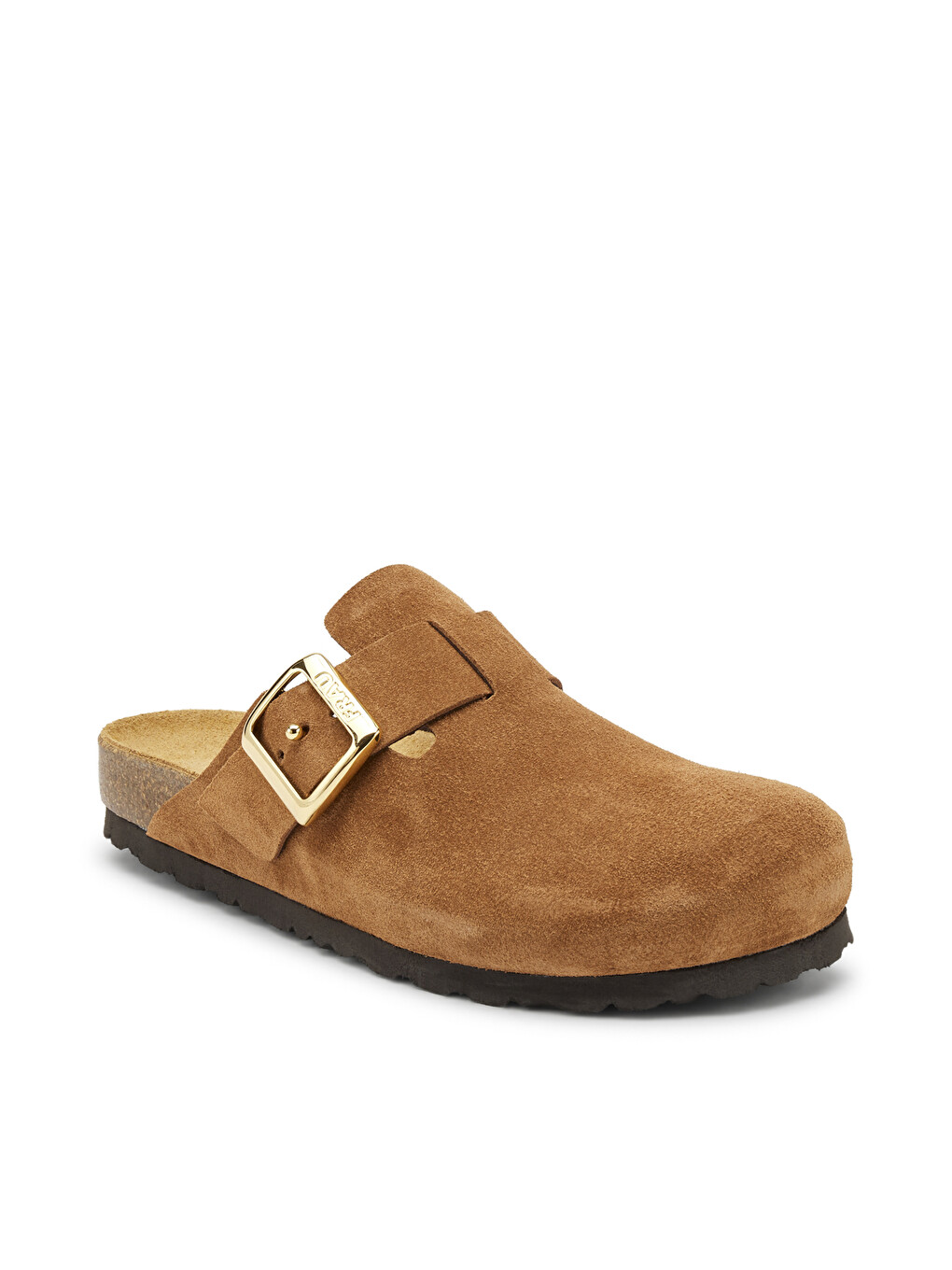 Kahverengi Kadın Terlik 17B5 Suede Mules-1